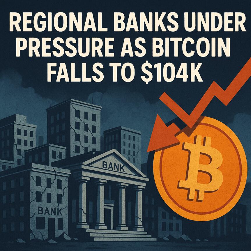 Regional Banks Under Pressure as Bitcoin Falls to $104K Regional Banks Under Pressure As Bitcoin Falls To $104k