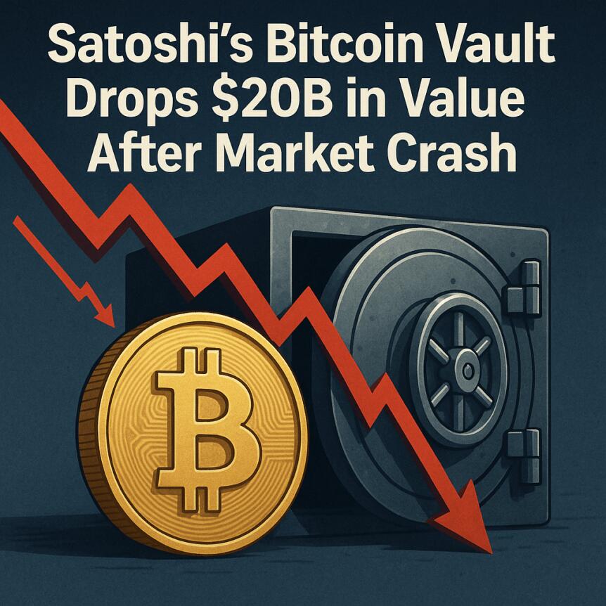 Satoshi's Bitcoin Vault Drops $20b In Value After Market Crash