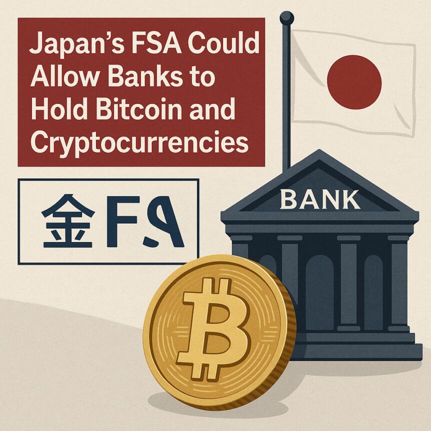 日本金融廳可能允許銀行持有 Bitcoin 和加密貨幣