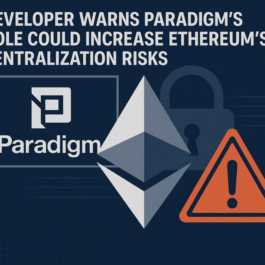 Desarrollador advierte que el rol de Paradigm podría aumentar los riesgos de centralización de Ethereum