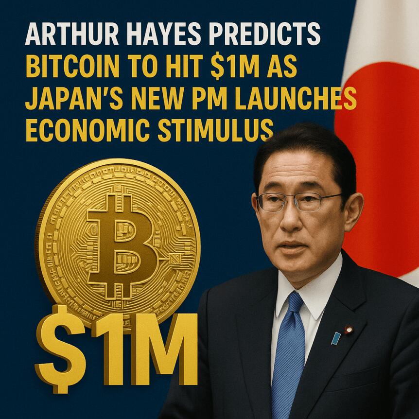 Arthur Hayes Predicts Bitcoin To Hit $1M as Japan’s New PM Launches Economic Stimulus Arthur Hayes Predicts Bitcoin To Hit $1m As Japan’s New Pm Launches Economic Stimulus