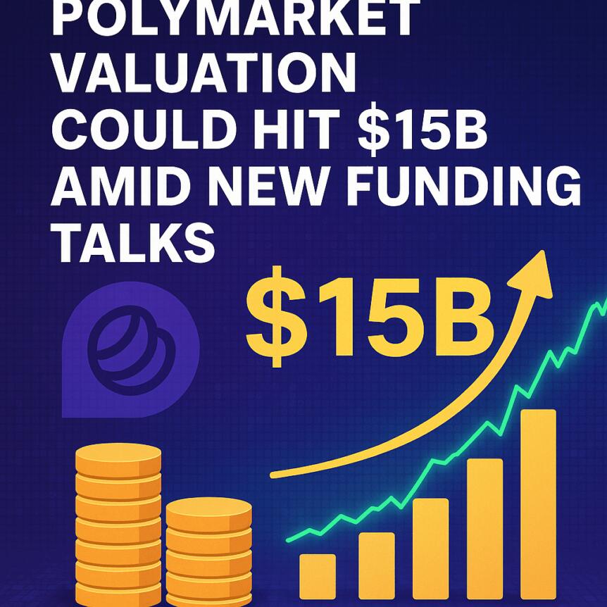 La valoración de Polymarket podría alcanzar los $15B en medio de nuevas conversaciones de financiamiento