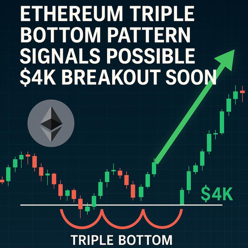 Ethereum Triple Bottom Pattern Signals Possible $4K Breakout Soon Ethereum Triple Bottom Pattern Signals Possible $4k Breakout Soon