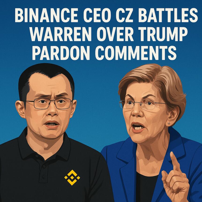 Binance CEO CZ Battles Warren Over Trump Pardon Comments Binance Ceo Cz Battles Warren Over Trump Pardon Comments