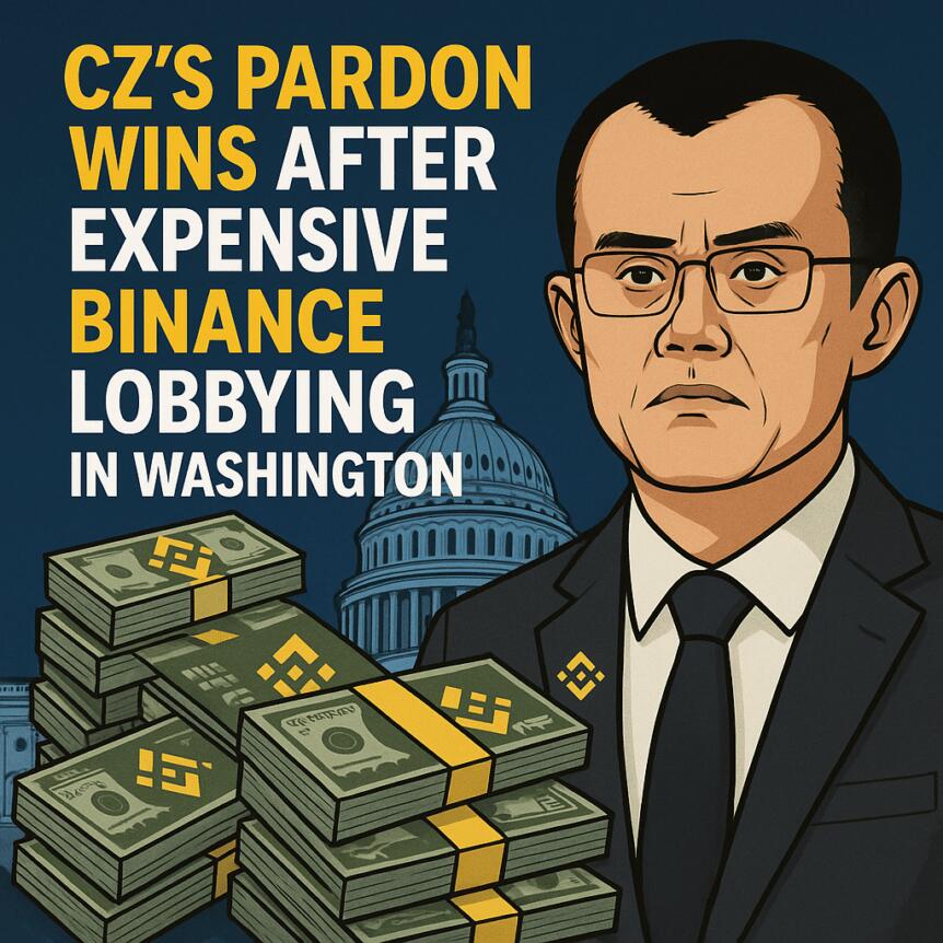 CZ’s Pardon Wins After Expensive Binance Lobbying in Washington Cz’s Pardon Wins After Expensive Binance Lobbying In Washington