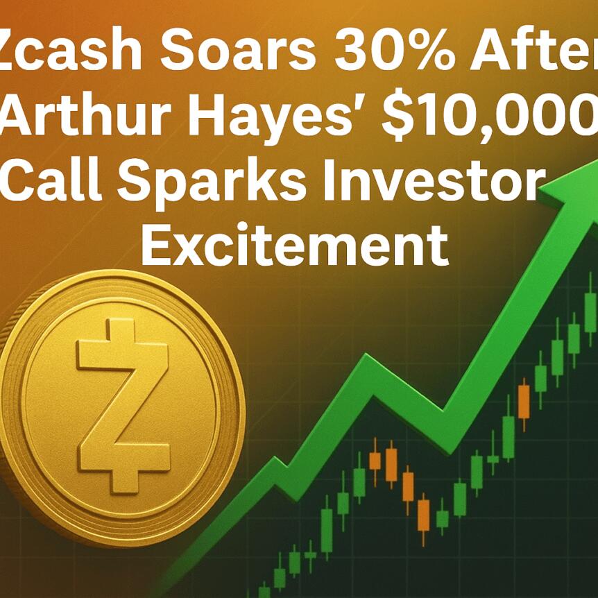 Zcash Soars 30% After Arthur Hayes’ $10,000 Call Sparks Investor Excitement Zcash Soars 30% After Arthur Hayes’ $10,000 Call Sparks Investor Excitement