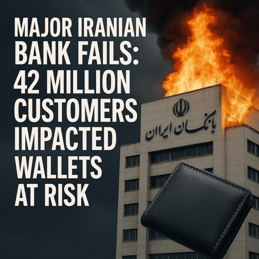 Major Iranian Bank Fails: 42 Million Customers Impacted Wallets at Risk
