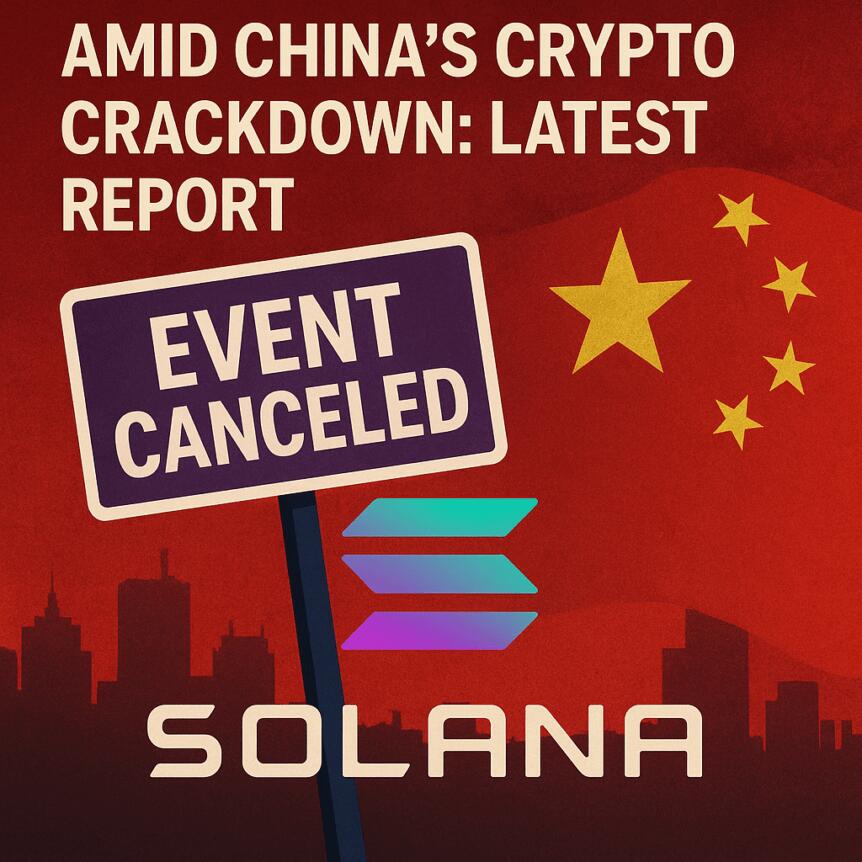 Solana Event Canceled Amid China’s Crypto Crackdown: Latest Report Solana Event Canceled Amid China's Crypto Crackdown: Latest Report