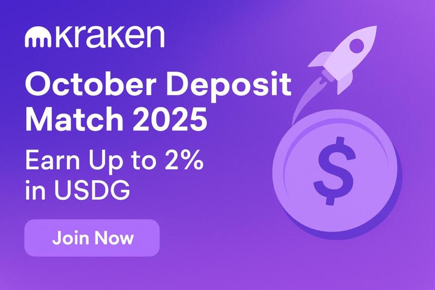 Kraken October Deposit Match 2025: Earn Up To 2% In Usdg – Full Guide & Terms