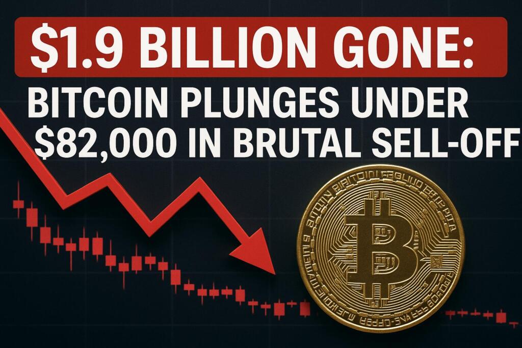 $1.9 Billion Gone: Bitcoin Plunges Under $82,000 in Brutal Sell-Off $1.9 Billion Gone: Bitcoin Plunges Under $82,000 In Brutal Sell-Off