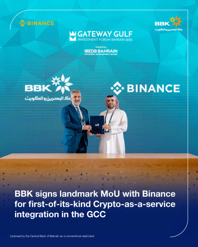 BBK and Binance partnership announcement