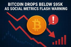 Bitcoin Drops Below $95K as Social Metrics Flash Warning Bitcoin Drops Below $95k As Social Metrics Flash Warning