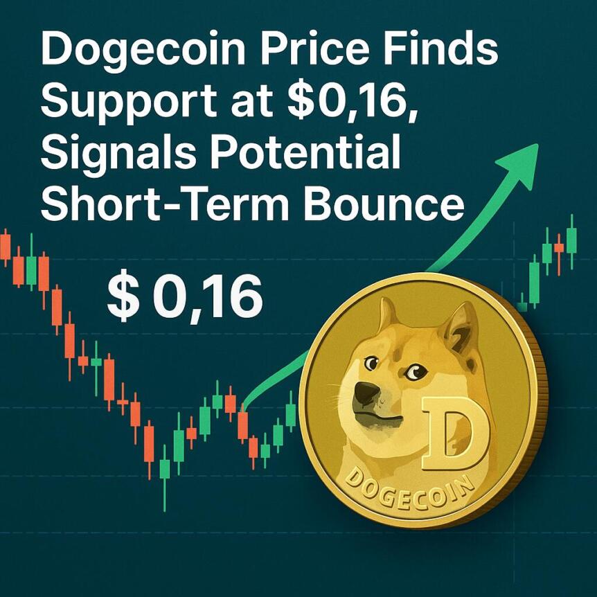 El precio de Dogecoin encuentra soporte en $0,16, señala un posible rebote a corto plazo