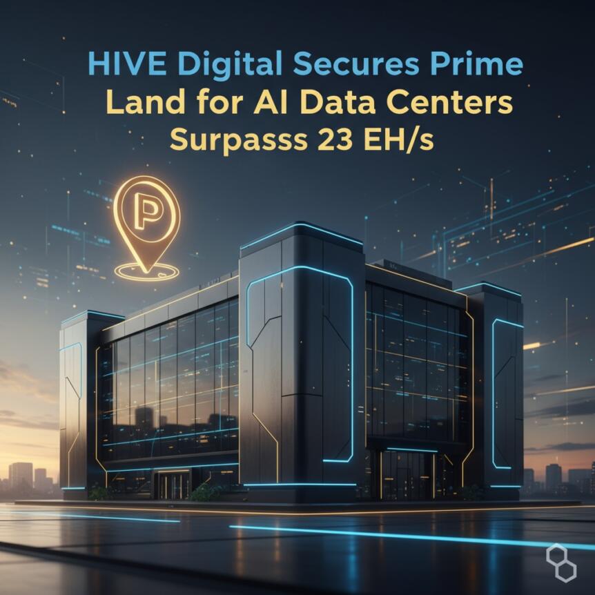 HIVE Digital Secures Prime Land for AI Data Centers, Surpasses 23 EH/s