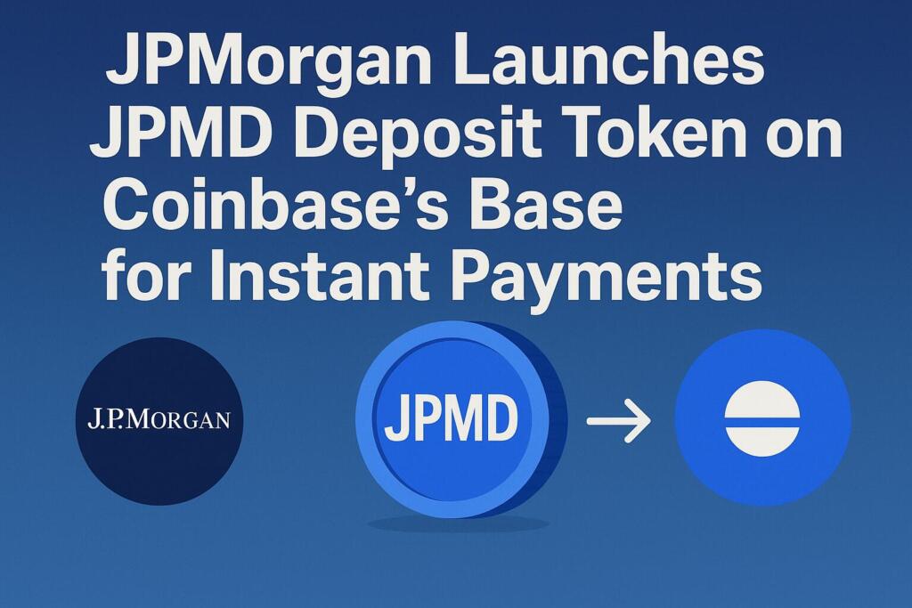 JPMorgan Launches JPMD Deposit Token on Coinbase’s Base for Instant Payments Jpmorgan Launches Jpmd Deposit Token On Coinbase’s Base For Instant Payments