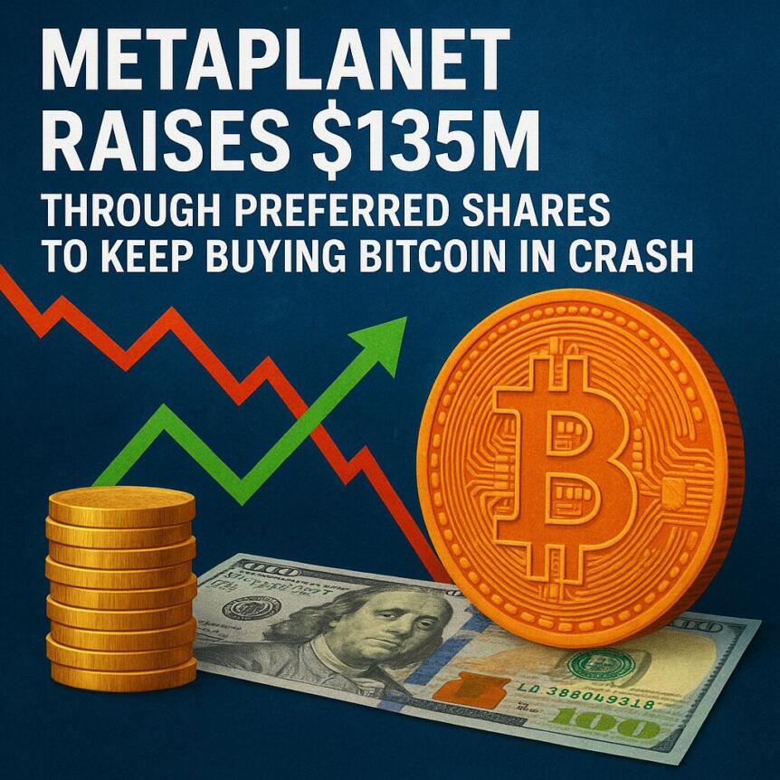Metaplanet Raises $135M Through Preferred Shares to Keep Buying Bitcoin in Crash
