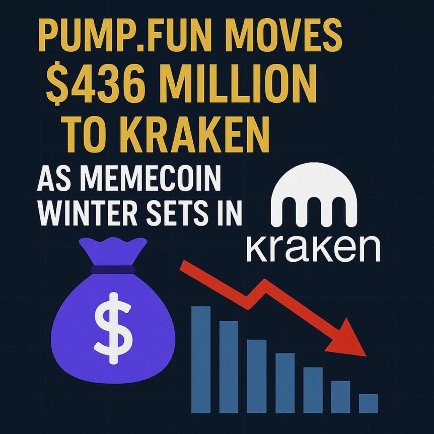 Pump.fun Moves $436 Million to Kraken as Memecoin Winter Sets In Pump.fun Moves $436 Million To Kraken As Memecoin Winter Sets In