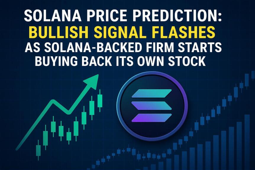 Solana Price Prediction: Bullish Signal Flashes As Solana-Backed Firm Starts Buying Back Its Own Stock