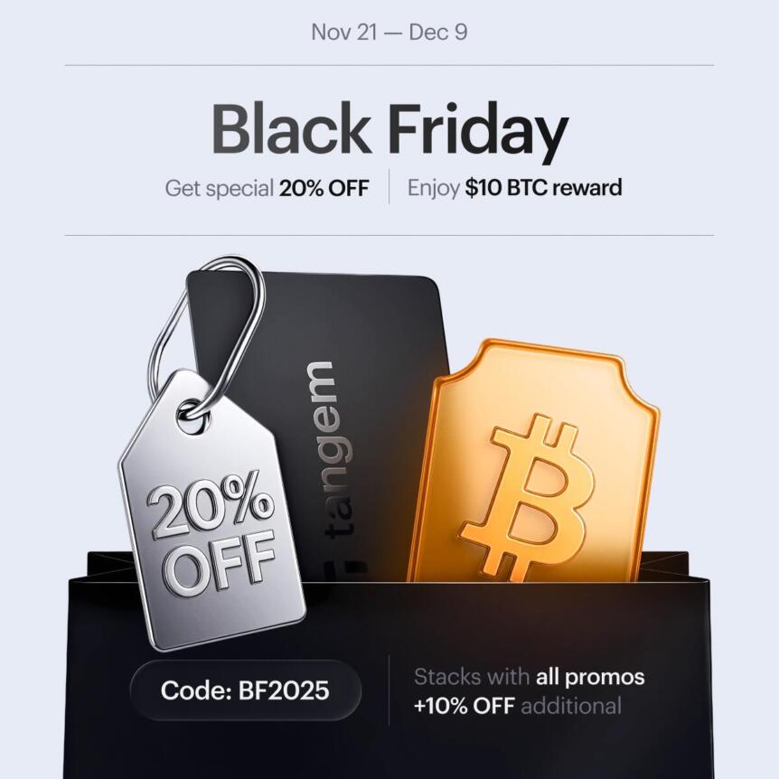 Tangem Wallet 黑色星期五：大幅優惠 + Btc