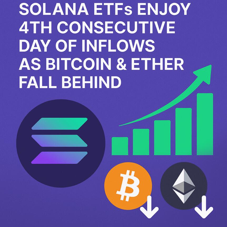 Solana ETFs Enjoy 4th Consecutive Day of Inflows as Bitcoin & Ether Fall Behind Solana Etfs Enjoy 4th Consecutive Day Of Inflows As Bitcoin & Ether Fall Behind