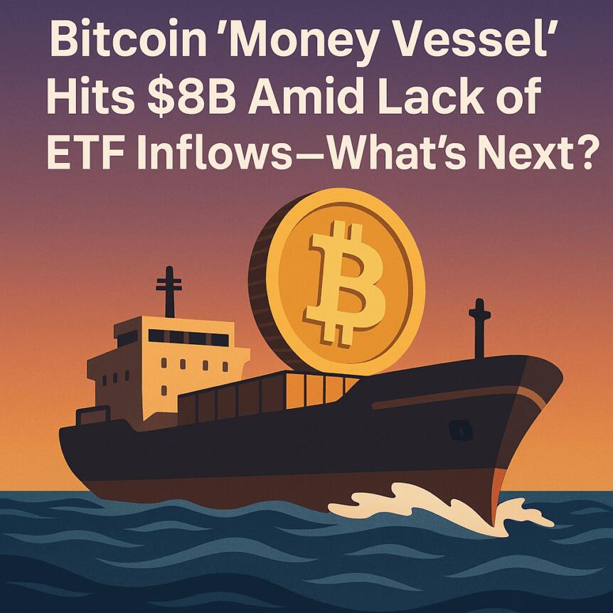 Bitcoin 'money Vessel' Hits $8b Amid Lack Of Etf Inflows—what’s Next?