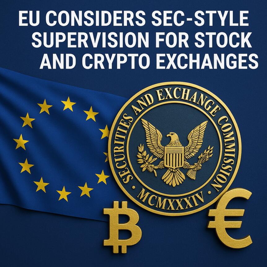 L'UE envisage une supervision de style SEC pour les bourses d'actions et de cryptomonnaies