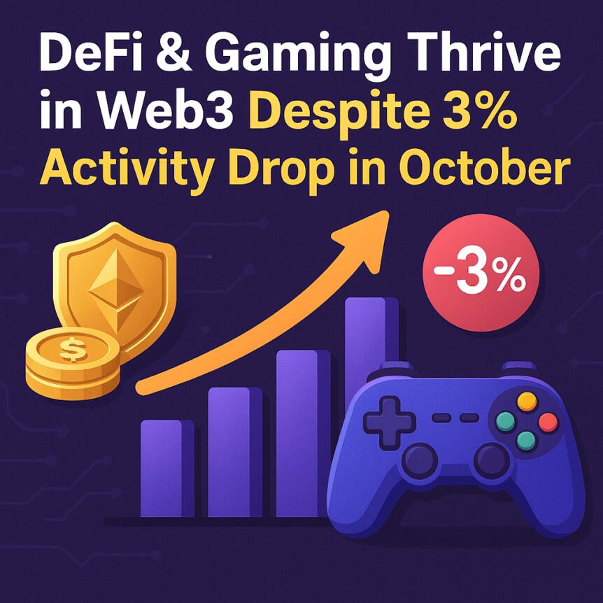 DeFi & Gaming Thrive in Web3 Despite 3% Activity Drop in October Defi & Gaming Thrive In Web3 Despite 3% Activity Drop In October