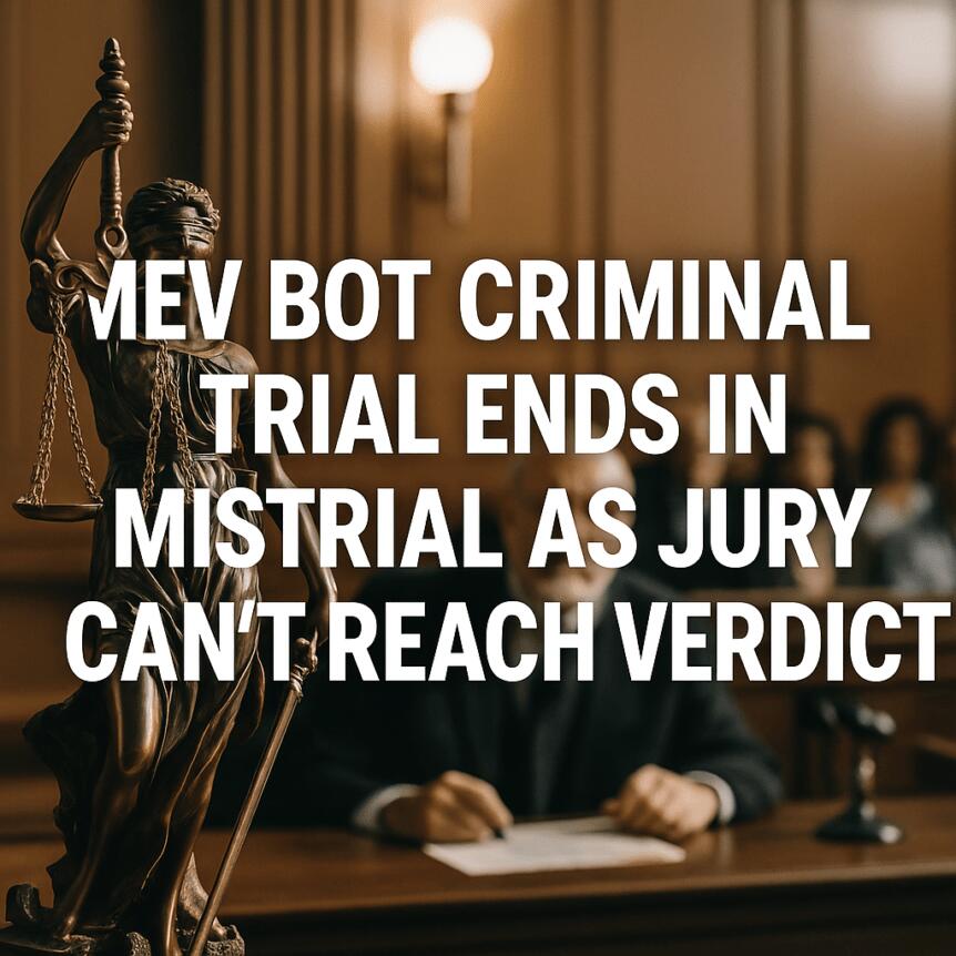 Mev Bot Criminal Trial Ends In Mistrial As Jury Can't Reach Verdict