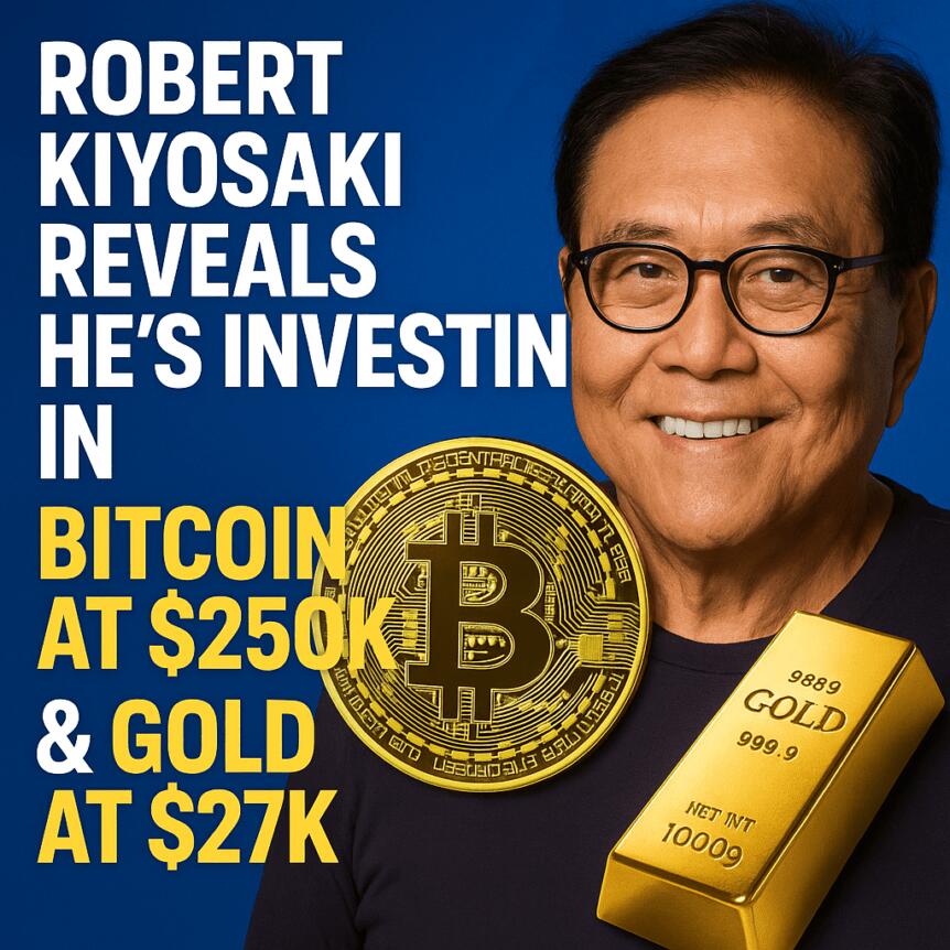 Robert Kiyosaki Reveals He’s Investing in Bitcoin at $250K & Gold at $27K Robert Kiyosaki Reveals He’s Investing In Bitcoin At $250k & Gold At $27k