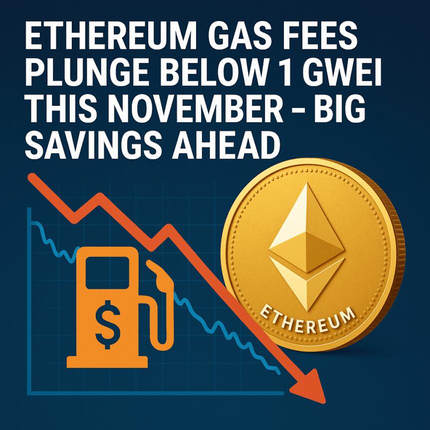 Ethereum Gas Fees Plunge Below 1 Gwei This November – Big Savings Ahead Ethereum Gas Fees Plunge Below 1 Gwei This November – Big Savings Ahead