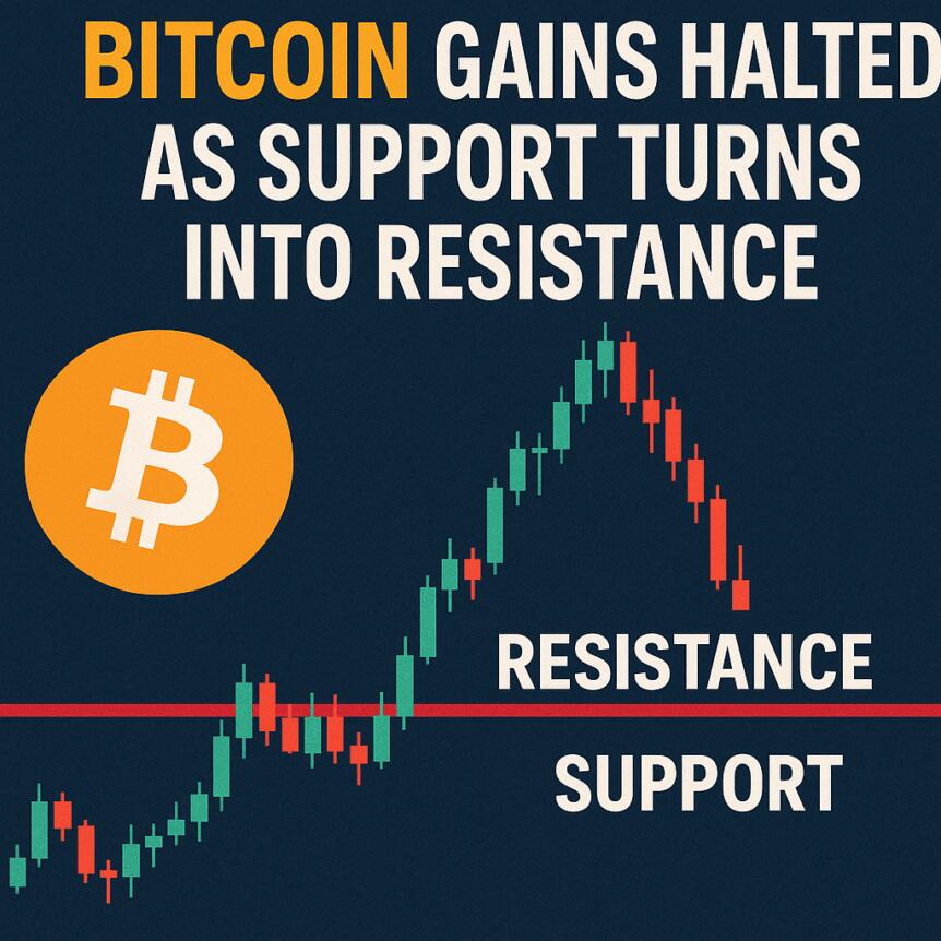 Bitcoin Gains Halted as Support Turns into Resistance Bitcoin Gains Halted As Support Turns Into Resistance