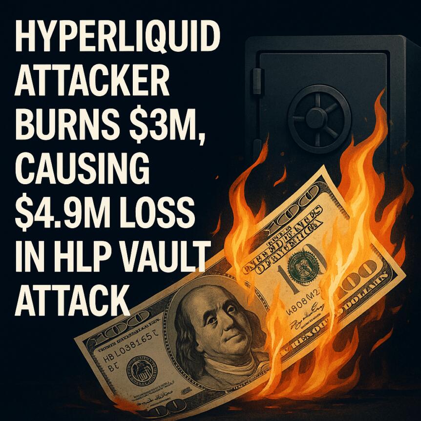 Hyperliquid Attacker Burns $3M, Causing $4.9M Loss in HLP Vault Attack Hyperliquid Attacker Burns $3m, Causing $4.9m Loss In Hlp Vault Attack