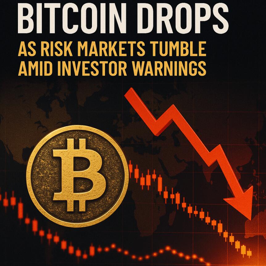 Bitcoin Drops As Risk Markets Tumble Amid Investor Warnings
