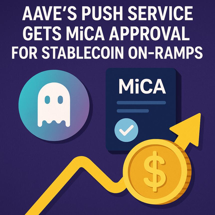 Aave’s Push Service Gets MiCA Approval for Stablecoin On-Ramps Aave’s Push Service Gets Mica Approval For Stablecoin On-Ramps