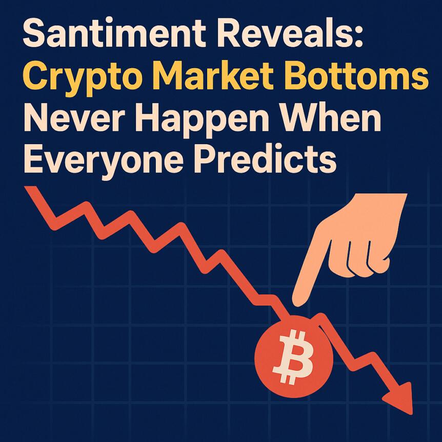 Santiment Reveals: Crypto Market Bottoms Never Happen When Everyone Predicts Santiment Reveals: Crypto Market Bottoms Never Happen When Everyone Predicts