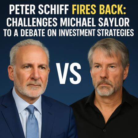 Peter Schiff Fires Back: Challenges Michael Saylor to a Debate on Investment Strategies Peter Schiff Fires Back: Challenges Michael Saylor To A Debate On Investment Strategies