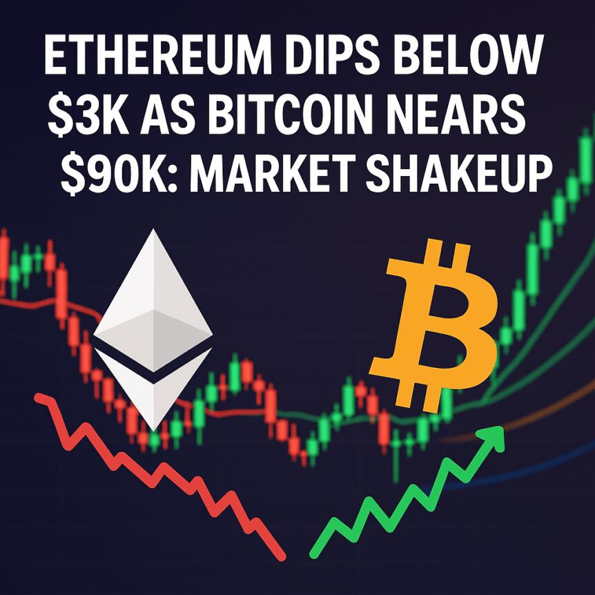 Ethereum Dips Below $3K as Bitcoin Nears $90K: Market Shakeup Ethereum Dips Below $3k As Bitcoin Nears $90k: Market Shakeup