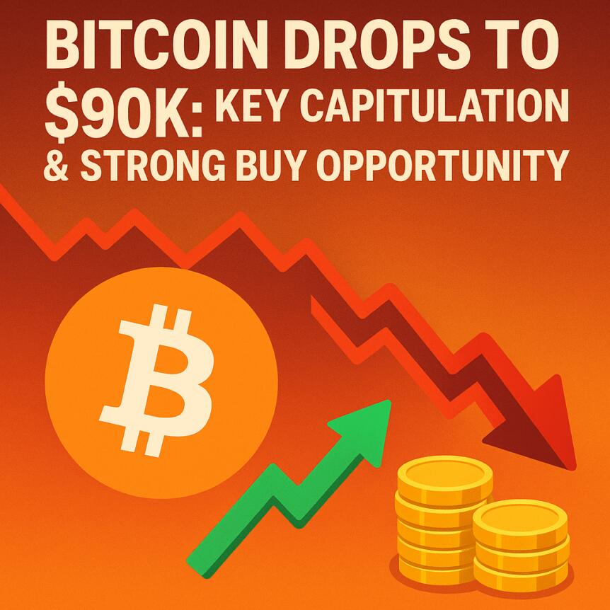 Bitcoin Drops to $90K: Key Capitulation & Strong Buy Opportunity Bitcoin Drops To $90k: Key Capitulation & Strong Buy Opportunity