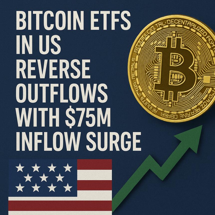 Bitcoin ETFs in US Reverse Outflows with $75M Inflow Surge Bitcoin Etfs In Us Reverse Outflows With $75m Inflow Surge