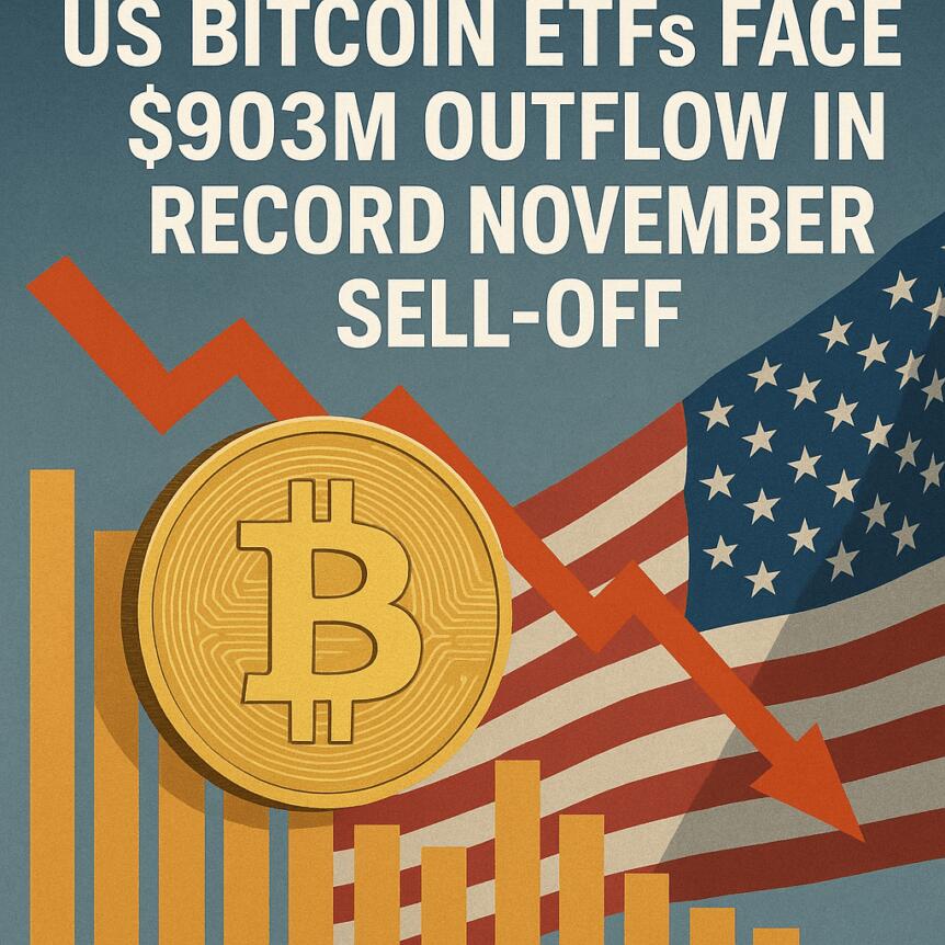 US Bitcoin ETFs Face $903M Outflow in Record November Sell-Off