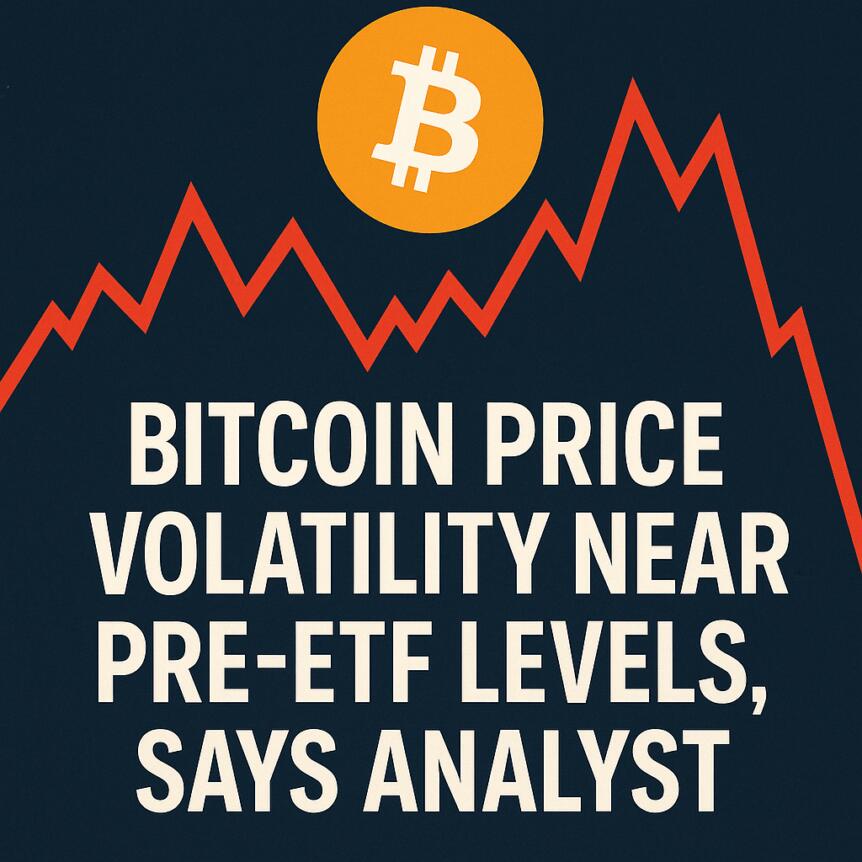 Bitcoin Price Volatility Near Pre-Etf Levels, Says Analyst