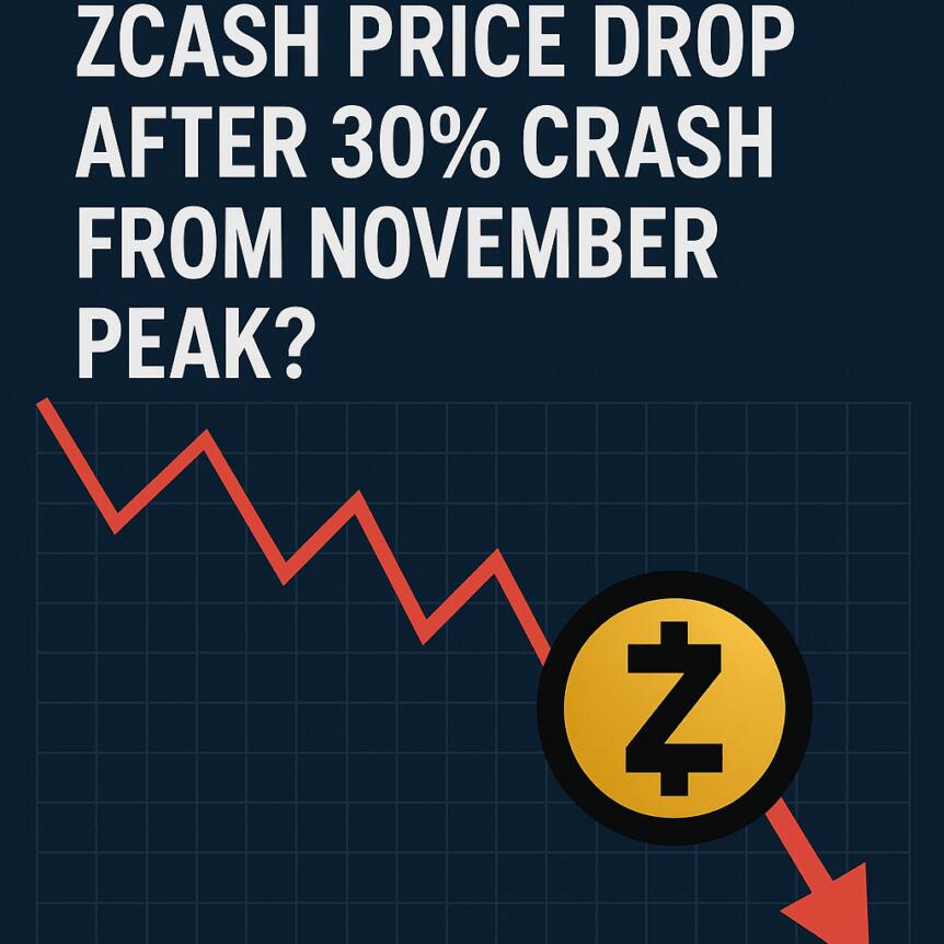 How Far Can Zcash Price Drop After 30% Crash From November Peak?
