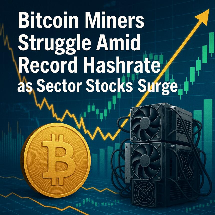 Bitcoin Miners Struggle Amid Record Hashrate As Sector Stocks Surge