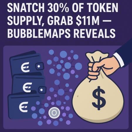 Edel Finance Wallets Snatch 30% Of Token Supply, Grab $11m — Bubblemaps Reveals