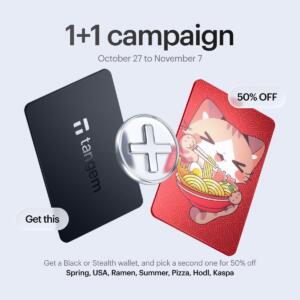 Tangem Wallet Launches Buy One, Get The Second 50% Off + Extra 10% Discount With Code Crypto