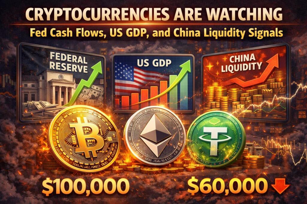 Cryptocurrencies Are Watching Fed Cash Flows, US GDP, and China Liquidity Signals