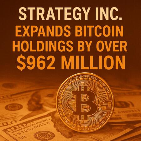 Strategy Inc. Expands Bitcoin Holdings By Over $962 Million Amid Stock Decline