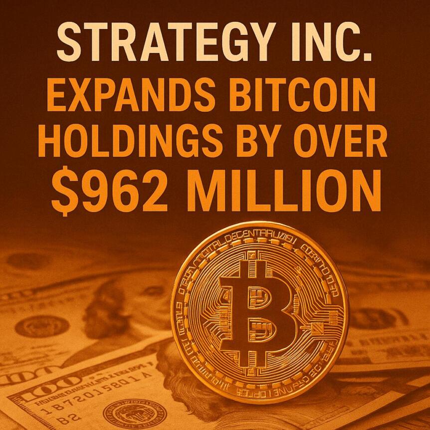 Strategy Inc. Expands Bitcoin Holdings By Over $962 Million Amid Stock Decline
