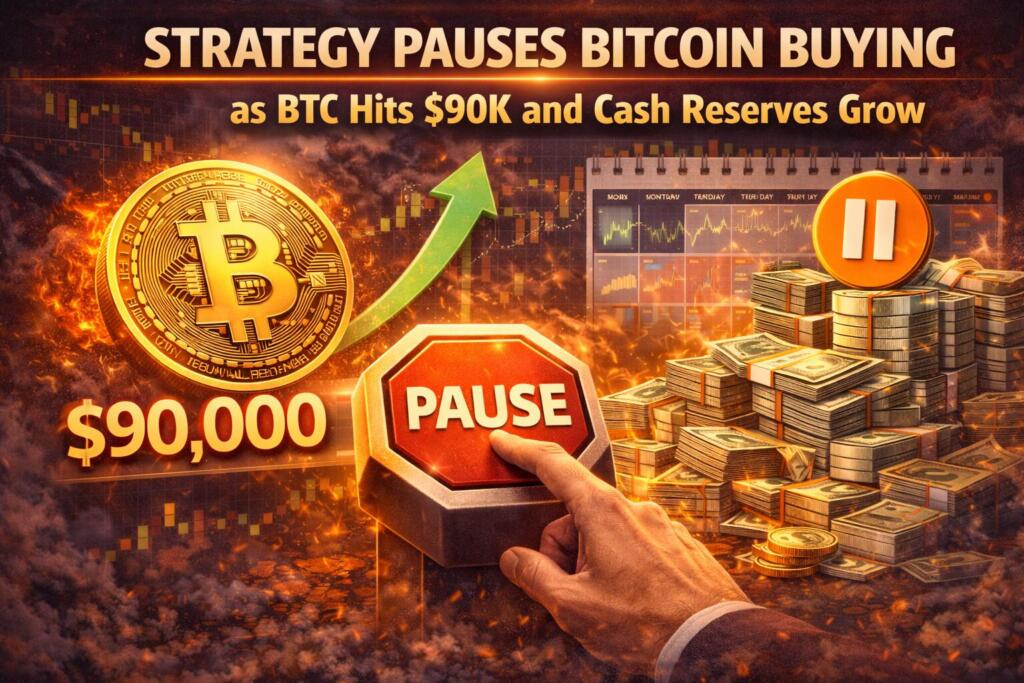 Strategy Pauses Bitcoin Buying as BTC Hits $90K and Cash Reserves Grow