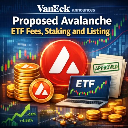VanEck announces Proposed Avalanche ETF Fees, Staking and Listing Vaneck Announces Proposed Avalanche Etf Fees, Staking And Listing.